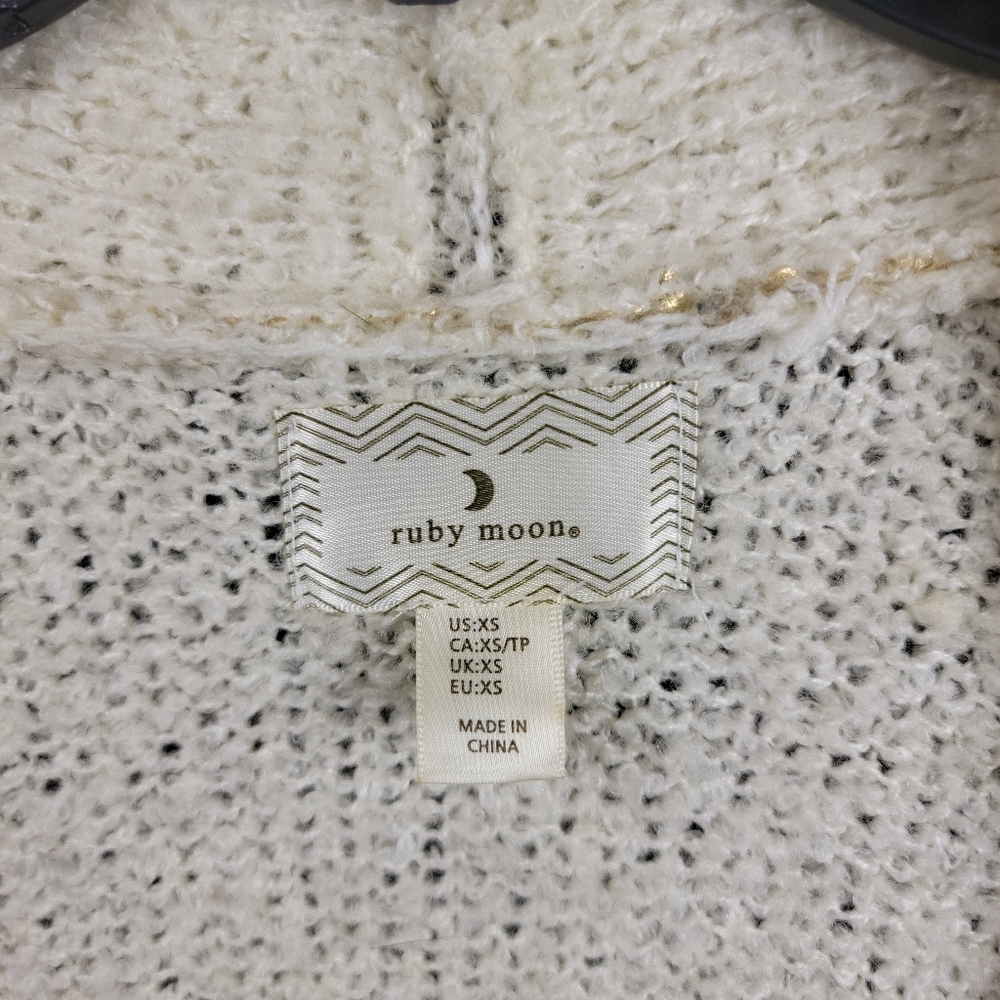 Ruby Moon Women's Cream Knit Open Cardigan Size Xs - image 3